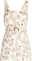 Thumbnail for your product : Intermix Stefania Belted Printed Twill Romper