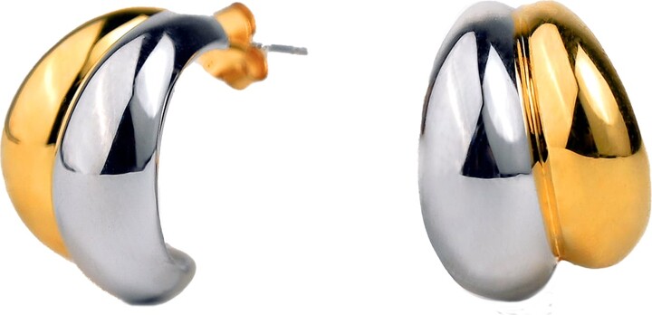 Zynnia Collective Gold / Silver Two Tone Bubble Hoops