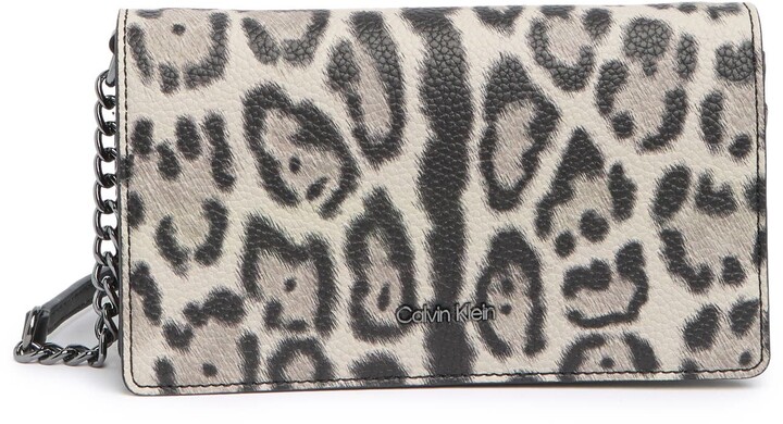 Calvin Klein Valentina Snow Leopard Printed Crissbody Bag - ShopStyle  Wallets & Card Holders