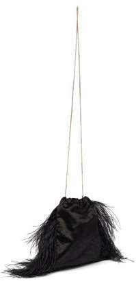 Rosantica By Michela Panero - Mademoiselle Feathered Velvet Cross Body Bag - Womens - Black