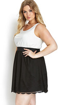 Thumbnail for your product : Forever 21 FOREVER 21+ Colorblocked Laser Cut Dress