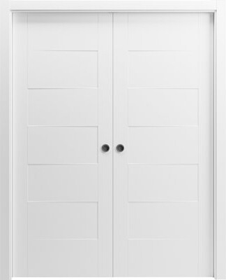 VDomDoors Paneled Wood Pocket Doors