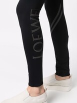 Thumbnail for your product : Loewe Logo-Print Striped Leggings