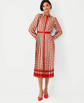Thumbnail for your product : Ann Taylor Chain Print Pleated Dress