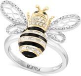 Thumbnail for your product : Effy White Diamond (3/8 ct. t.w.) & Black Diamond Accent Bee Ring in 14k Two Tone Gold