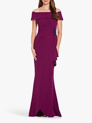 Adrianna Papell Off Shoulder Gown, Wild Berry