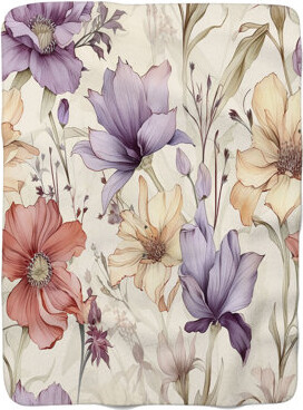 MentionedYou Wild Botanics - 1 Piece Premium Sherpa Blanket