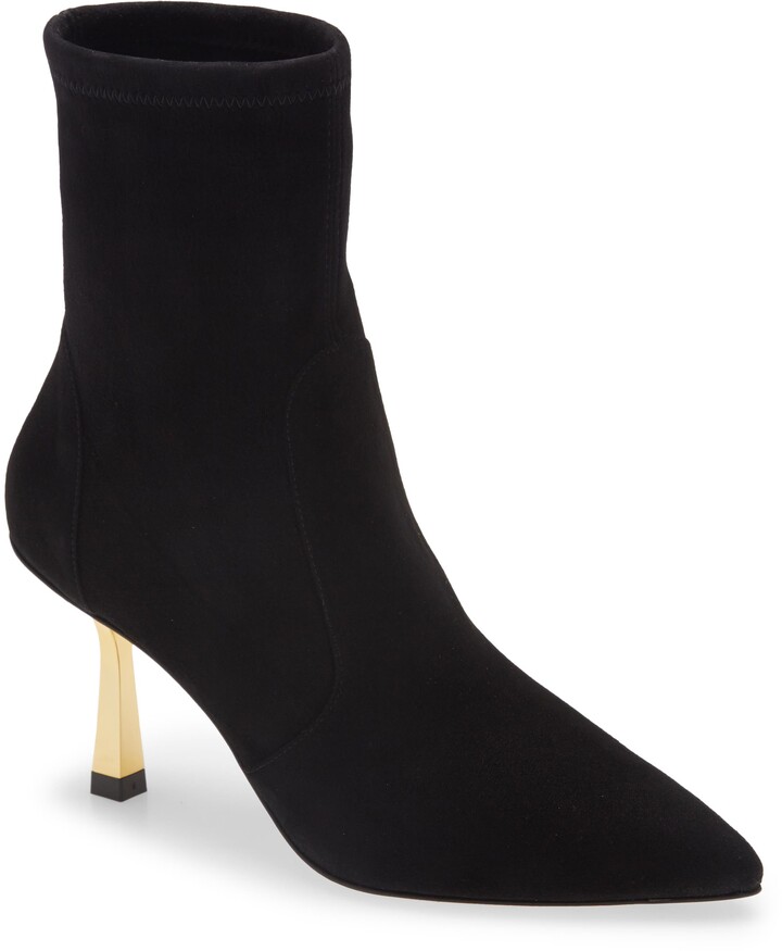 sock bootie low heel