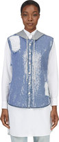 Thumbnail for your product : Ashish Blue Distressed Sequinned Denim Vest