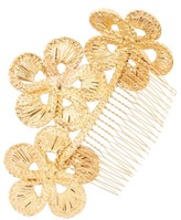 Thumbnail for your product : MAGNETIC MIDNIGHT Irachnae Floral Gold-dipped Hair Comb - Gold