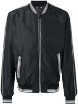 Thumbnail for your product : Dolce & Gabbana striped trim bomber jacket