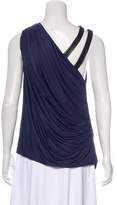 Thumbnail for your product : Yigal Azrouel Leather-Trimmed Sleeveless Top
