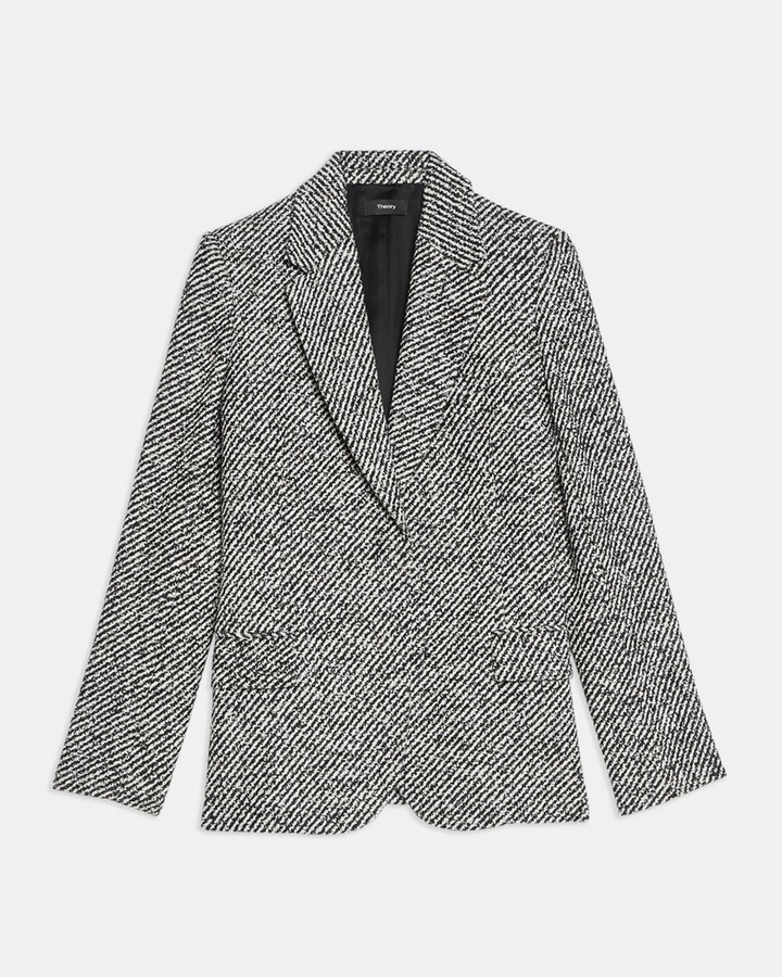 tweed fitted blazer