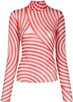 Thumbnail for your product : Henrik Vibskov Striped Roll Neck Top