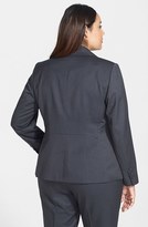 Thumbnail for your product : Sejour 'Tatum' Pinstripe Suit Jacket (Plus Size)