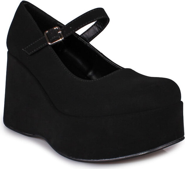 Soda Sunglasses Women’s Nubuck Mary Jane Wedge