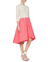 Thumbnail for your product : CALLA Fluoro Coral Jacquard Midi Skirt