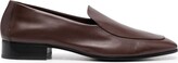 Thumbnail for your product : Sandro Round-Toe Polished Leather Loafers