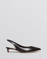 Thumbnail for your product : Elie Tahari Pointed Toe Slingback Pumps - Sasha Kitten Heel