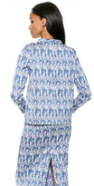 Thumbnail for your product : Wes Gordon Shibori Collared Sweatshirt