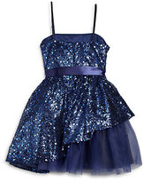 Thumbnail for your product : Un Deux Trois Girl's Sequin Peek-A-Boo Dress