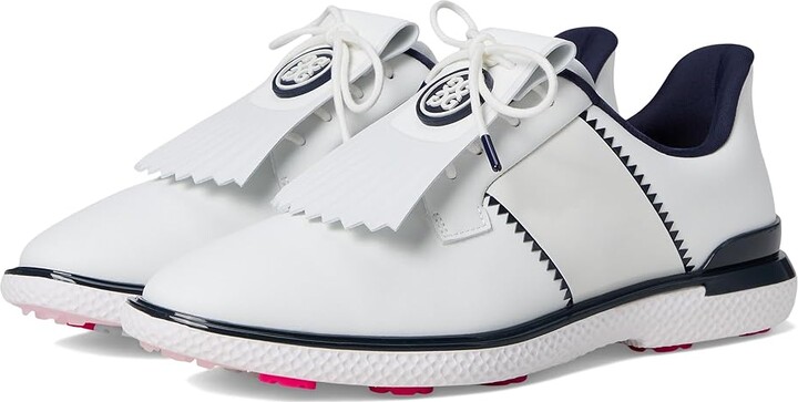 GFORE Gallivan2r Saddle Stripe Golf Shoes Women's Golf Shoes Snow/Twilight : 6 M, Synthetic