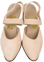 Thumbnail for your product : Ferragamo Suede Slingback Pumps