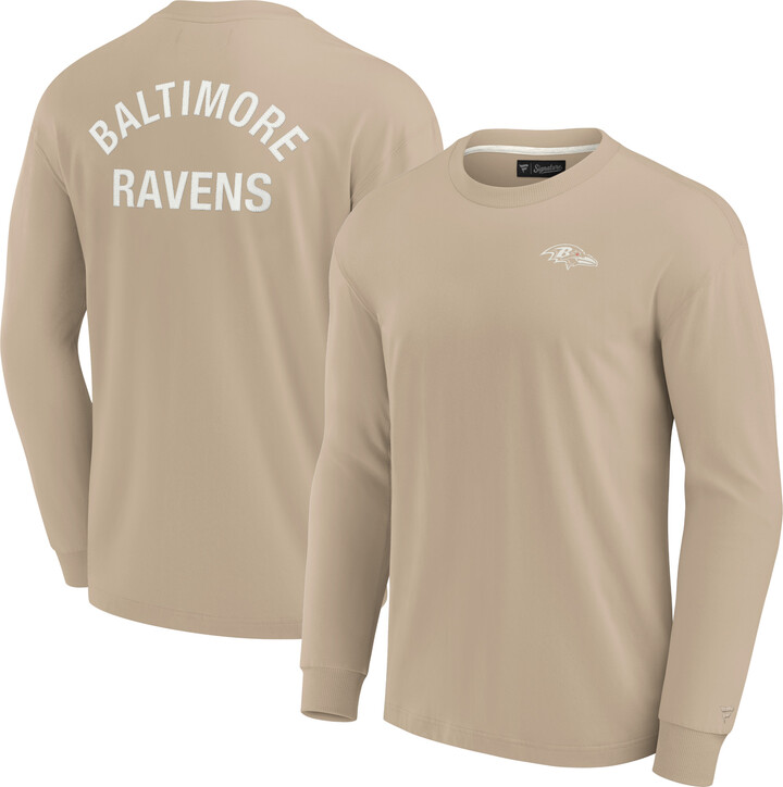 Unisex Fanatics Khaki Baltimore Ravens Elements Super Soft Long Sleeve T-Shirt