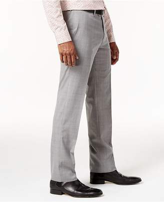 Bar III Men's Slim-Fit Light Gray Plaid Suit Pants, Created for Macy's
