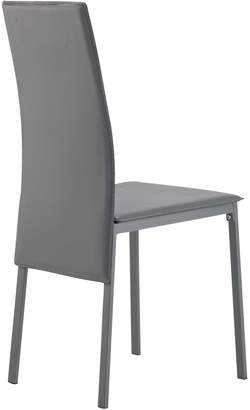 Argos Home Lido Glass Dining Table & 4 Grey Chairs