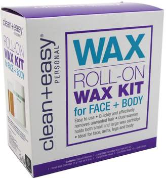 Clean + Easy Clean & Easy Clean+Easy Wax Roll-On Wax Kit For Face And Body