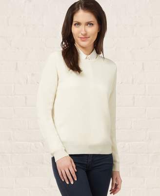 Wool Overs WoolOvers Ladies Cashmere and Merino Crew Neck Knitted Sweater , M