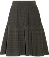 Thumbnail for your product : Donna Karan Ribbed stretch-knit flared skirt