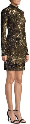 Milly Long-Sleeve Sequin Dress