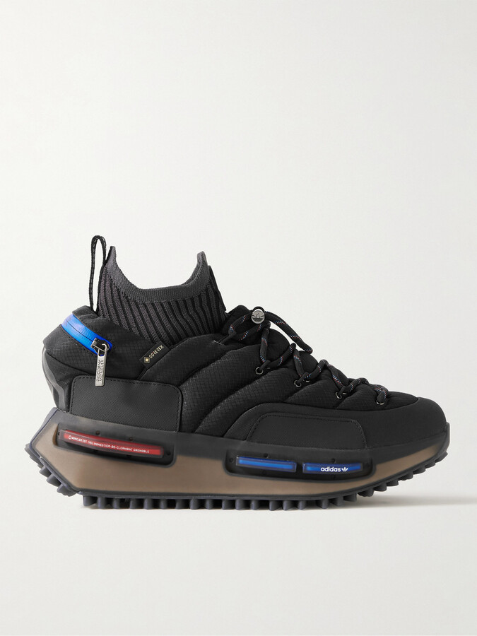 + adidas Originals NMD Runner Stretch Jersey-Trimmed Quilted GORE-TEX High-Top Sneakers
