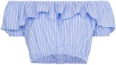 Thumbnail for your product : Miu Miu Off-Shoulder Strap Cropped Top