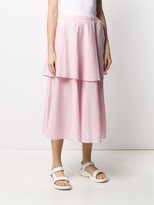Thumbnail for your product : Sara Lanzi Tiered Flared Skirt