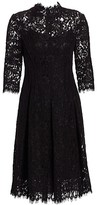 Thumbnail for your product : Teri Jon by Rickie Freeman Three-Quarter Sleeve Lace Flare Dress