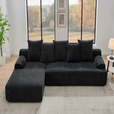 Latitude Run 110.25X67'' Modern Style Upholstered L-Shape Sectional Sofa Couch Modular Compressed Sofa With Free Combination