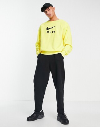 Nike Air pack French terry sweat in yellow - ShopStyle Jumpers & Hoodies