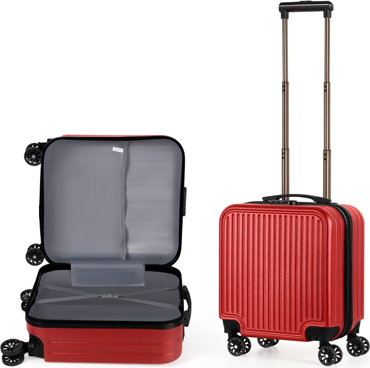 Oumilen Rolling Luggage Boarding Luggage Lightweight 18" Red