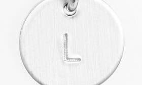 Nashelle Sterling Silver Initial Mini Disc Necklace