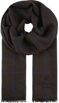 Thumbnail for your product : Corneliani Windowpane check cashmere & silk scarf