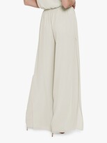 Thumbnail for your product : Gina Bacconi Wide Leg Side Slit Chiffon Trousers, Butter Cream