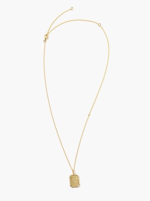 Shay Initial Diamond & 18kt Gold Necklace (a-m) - Yellow Gold