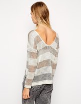 Thumbnail for your product : ASOS Jumper in Stripe with Scoop Back