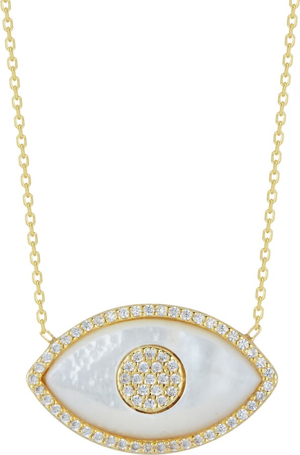 Sphera Milano Gold Vermeil Mother of Pearl Eye Necklace
