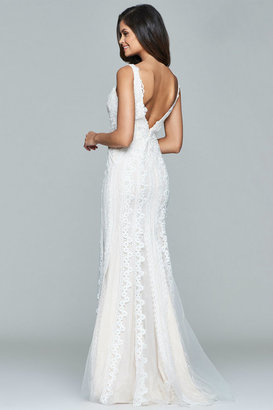 Faviana Embroidered Lace Evening Gown s8089