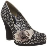 Thumbnail for your product : Ruby Shoo New Womens Black Natural Eva Textile Shoes Floral Slip On