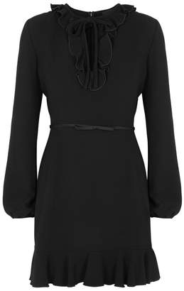 Giambattista Valli Black Ruffle-trimmed Mini Dress